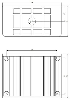 Grothe UP-Kasten f.2Taster,einreihig UPK 802