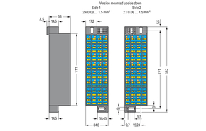 WAGO GmbH & Co. KG Rangierwabe 32 polig 1-32 unten 2x0,08-1,5mm² 726-345
