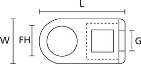 HellermannTyton Befestigungssockel FH50-N66-NA-D1