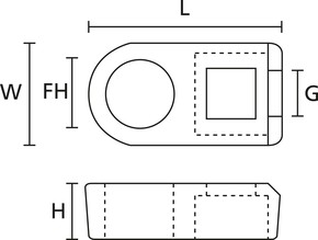 HellermannTyton Befestigungssockel FH50-N66-NA-D1