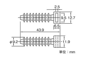 HellermannTyton Wanddübel LOK01-N66-BK-C1