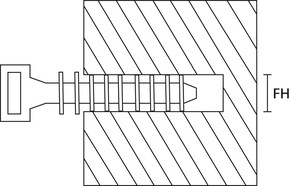 HellermannTyton Wanddübel LOK01-N66-BK-C1