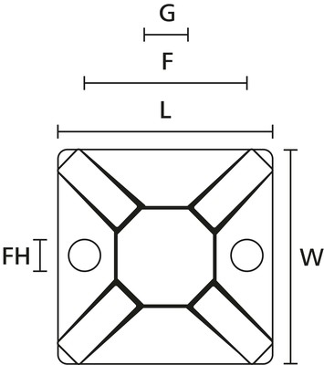HellermannTyton Befestigungssockel MB3-N66-NA-C1
