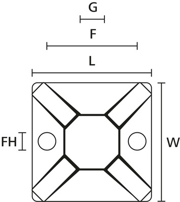 HellermannTyton Befestigungssockel MB3-N66-NA-C1