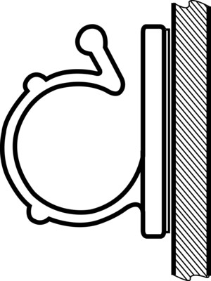 HellermannTyton Klebesockel RA3-N66-NA-C1