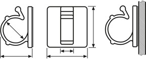 HellermannTyton Klebesockel RA3-N66-NA-C1