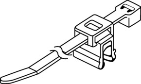 HellermannTyton Befestigungsbinder Edgeclip T50ROSEC4A-MC5-BK-D1