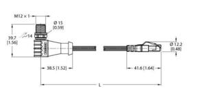Turck Verbindungsleitung WSSD-RJ45S-4422-15M