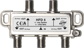 Astro Strobel Sat-Verteiler 4-fach 11-13db 5-2400MHz HFD 4