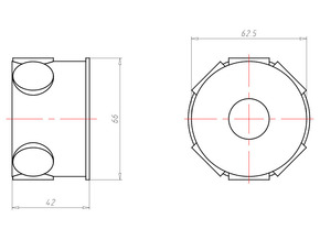 Kaiser Schalterdose UP ohne Stutzen 1050-00