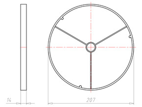 Kaiser Frontring 200mm f.KompaX 1-3 1293-20