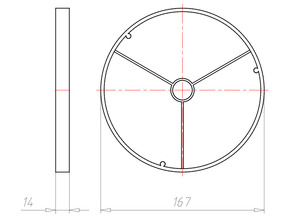 Kaiser Frontring 160mm f.KompaX 1-3 1293-16
