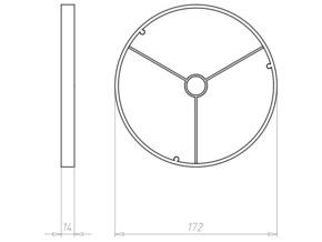 Kaiser Frontring 165mm f.KompaX 1-3 1293-66