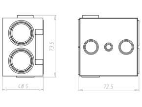Kaiser Verbindungsdose H=48,5mm Putzh. 1262-61