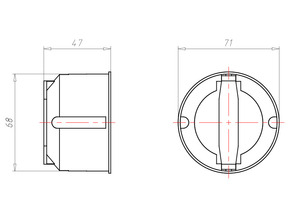 Kaiser Deckenleuchten-Anschl.dose f. Hohlwand 9063-50