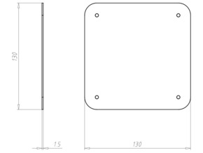 Kaiser Abschluss-Feuchtraumdeckel 130x130x4mm 9909.03