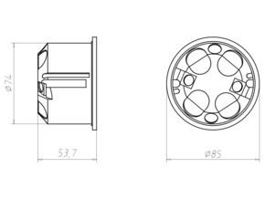 Kaiser Hohlwanddose f.CEE-Einsätze 16A 9075-01