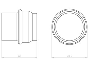 Kaiser Tülle f.DIN EN Rohr 25 1204-34