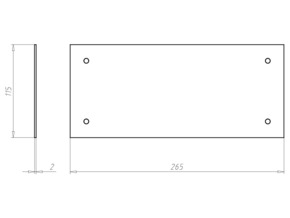 Kaiser Abschluss-Feuchtraumdeckel 265x115x5,5mm 9914.03