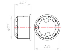 Kaiser Gerätedose für CEE 9075-78