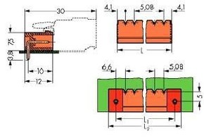 WAGO GmbH & Co. KG Stiftleiste 4pol 1,2x1,2mm abgew 231-564/001-000