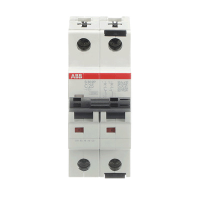 ABB Stotz S&J Sicherungsautomat 25kA, 25A, 2P S302P-C25