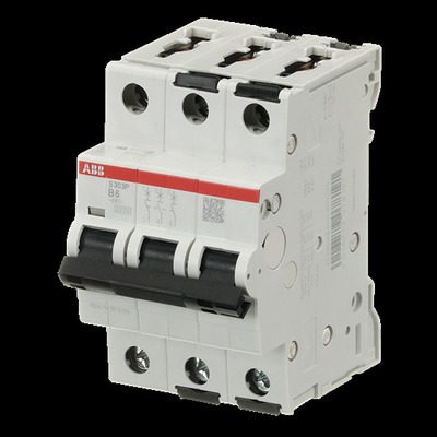 ABB Stotz S&J Sicherungsautomat 25kA, 6A, 3P S303P-B6