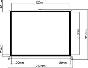 E+P Elektrik Tischleinwand 102cm,40Zoll TLW 40
