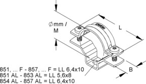 Niedax Rohrabstandschelle 854 F