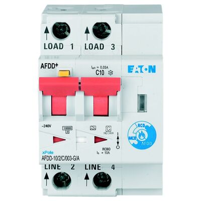 Eaton Brandschutzschalter 2p,C,10A,30mA,TypG/A AFDD-10/2/C/003-G/A