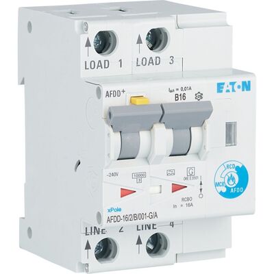 Eaton Brandschutzschalter 2p,B,16A,10mA,TypG/A AFDD-16/2/B/001-G/A