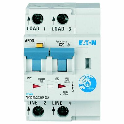Eaton Brandschutzschalter 2p,C,20A,30mA,TypG/A AFDD-20/2/C/003-G/A