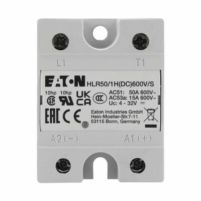 Eaton Halbleiterrelais, Hockey Puck, 1-phasig, 50 A HLR50/1H(DC)600V/S