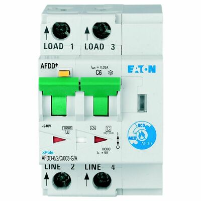 Eaton Brandschutzschalter 2p,C,6A,30mA,TypG/A AFDD-6/2/C/003-G/A