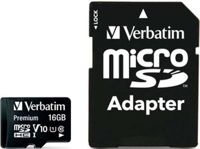 Verbatim microSDHC-Card 16GB Class 10 VERBATIM 44082