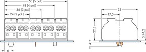 WAGO GmbH & Co. KG 4L-Gerätanschlussklemme ohne Aufdruck 862-603