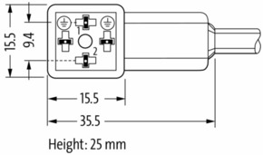 Murrelektronik Ventilstecker MSUD 9,4mm 24V LED 7000-94001-2260150