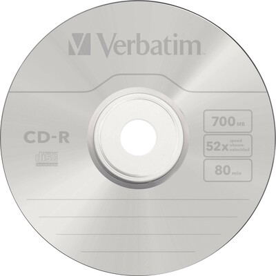 Verbatim CD-R 80min/700MB/52x Cakebox (50 Disc) 43343 (VE50)