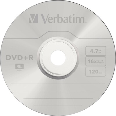 Verbatim DVD+R 4.7GB/120Min/16x Cakebox (50 Disc) 43550 (VE50)