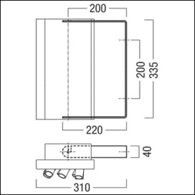 Zumtobel Group Ausleger 12/18/30P 200MM CHMM SUSY BRACK #22169813