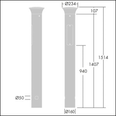 Thorn LED-Pollerleuchte 10L25740RGBASYCL2MGR ADELIEBS #96264254
