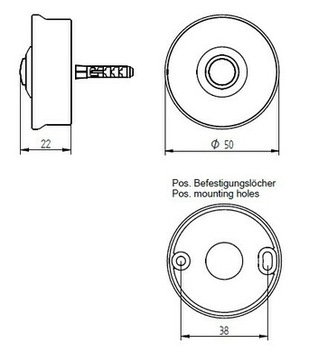 Grothe Etagenplatte 1 We, schwarz Piccolo cerchio sw