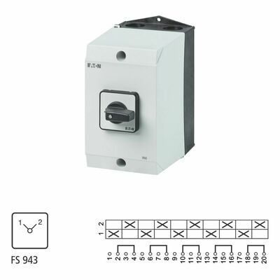 Eaton Umschalter Aufbau IP65 T3-5-8369/I2