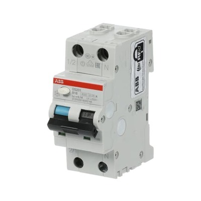 ABB Stotz S&J FI/LS-Schalter 6kA, 1P+N, 30mA DS201A-B16/0,1