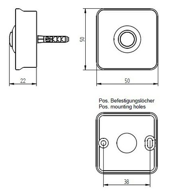 Grothe Klingeltaster eckig 64186