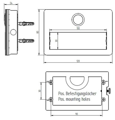 Grothe Etagenplatte 1 WE ETA 643 LED sw