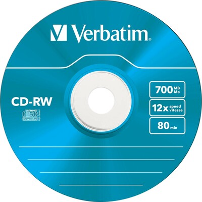 Verbatim CD-RW 80Min/700MB/8-12 Slimcase (5 Disc) 43167 (VE5)