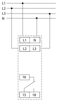 Eberle Controls Drehstrom-Spannungswächter mit N-Überwachung 3x DWUS 1