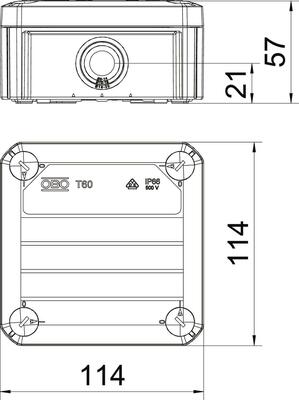 OBO Bettermann Vertr Kabelabzweigkasten T 60 RW