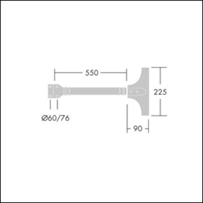 Thorn Einzelausleger 500MM MTP ALU OLSYS1 BRA#96262300